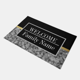 Modern Elegant Marble Welkom Deurmat