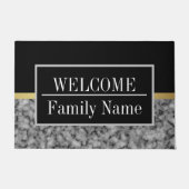 Modern Elegant Marble Welkom Deurmat (Voorkant)