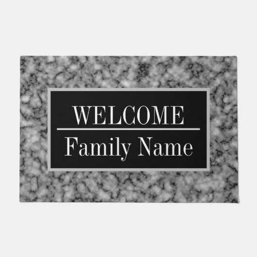 Modern Elegant Marble Welkom Deurmat (Voorkant)