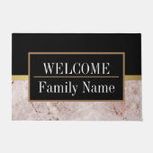 Modern Elegant Marble Welkom Deurmat (Voorkant)