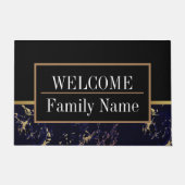 Modern Elegant Marble Welkom Deurmat (Voorkant)