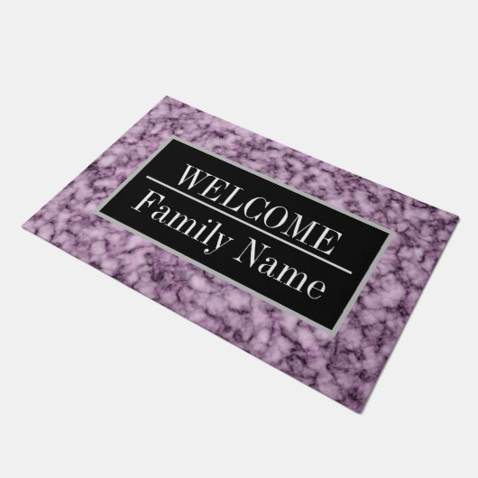 Modern Elegant Marble Welkom Deurmat (Schuin)