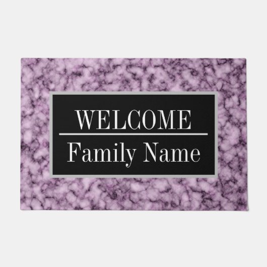 Modern Elegant Marble Welkom Deurmat (Voorkant)