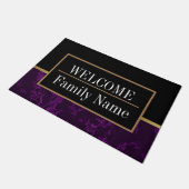 Modern Elegant Marble Welkom Deurmat (Schuin)