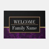 Modern Elegant Marble Welkom Deurmat (Voorkant)