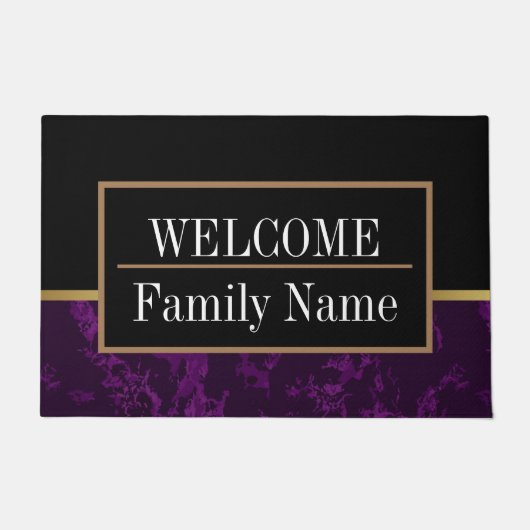 Modern Elegant Marble Welkom Deurmat (Voorkant)