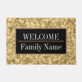 Modern Elegant Marble Welkom Deurmat (Voorkant)