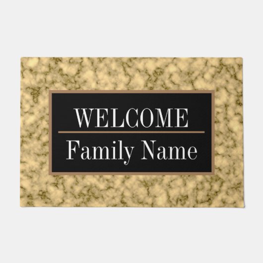 Modern Elegant Marble Welkom Deurmat (Voorkant)