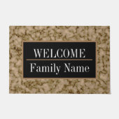 Modern Elegant Marble Welkom Deurmat (Voorkant)