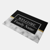 Modern Elegant Marble Welkom Deurmat (Schuin)