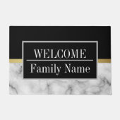 Modern Elegant Marble Welkom Deurmat (Voorkant)