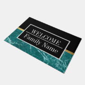 Modern Elegant Marble Welkom Deurmat (Schuin)