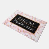 Modern Elegant Marble Welkom Deurmat (Schuin)