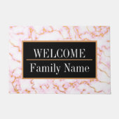 Modern Elegant Marble Welkom Deurmat (Voorkant)