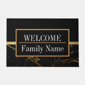 Modern Elegant Marble Welkom Deurmat (Voorkant)