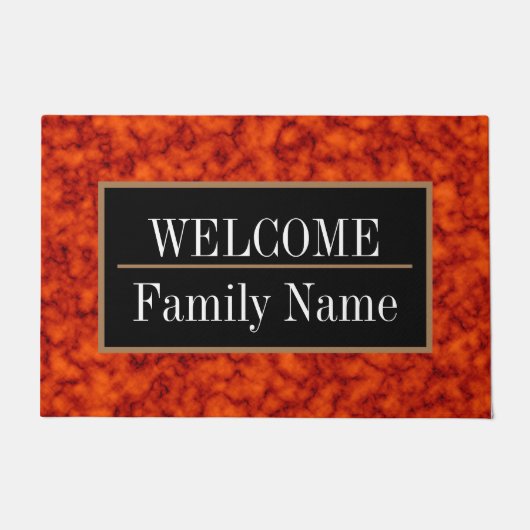 Modern Elegant Marble Welkom Deurmat (Voorkant)