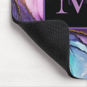 Modern Elegant Marbled Monogram Muismat (Hoek)