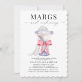 Modern Elegant Margs en Matrimony Vrijgezellenfees Kaart (Voorkant)
