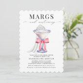 Modern Elegant Margs en Matrimony Vrijgezellenfees Kaart (Staand voorkant)