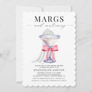 Modern Elegant Margs en Matrimony Vrijgezellenfees Kaart