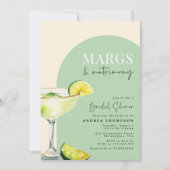 Modern Elegant Margs en Matrimony Vrijgezellenfees Kaart (Voorkant)