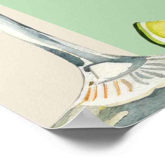 Modern Elegant Margs en Matrimony Vrijgezellenfees Poster (Hoek)