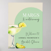 Modern Elegant Margs en Matrimony Vrijgezellenfees Poster (Voorkant)