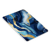 Modern elegant marineblauw goud marmeren patroon C Magneet (Rechterzijde)