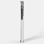 Modern Elegant Marled Diamond Bloem Zilver Samsung Galaxy Hoesje (Rechterkant)