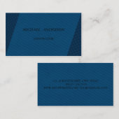 Modern Elegant Masculine Blue Visitekaartje (Voorkant / Achterkant)