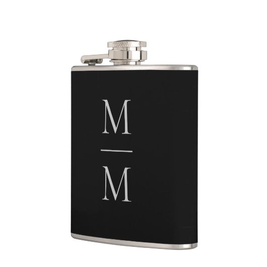 Modern elegant Masculine Simple Classic Monogram Heupfles (Links)