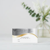 Modern Elegant MD Doctor Kantoor Appointment Card Afsprakenkaartje (Staand voorkant)