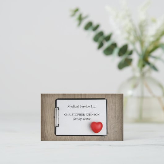 Modern Elegant Medical Doctor Gezondheidszorg Visitekaartje (Staand voorkant)