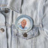 Modern Elegant Memorial ANGEL in HEAVEN Photo Ronde Button 7,6 Cm (In situ)