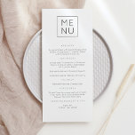 Modern Elegant Menu Kaart<br><div class="desc">Modern & Elegant Bruiloft, Feest of Jubileum Menu. Een elegant ontwerp in zwart-wit of elke achtergrondkleur die u kiest. Klik gewoon op de koppeling voor verdere aanpassing, die wordt weergegeven onder het tekstvak aan de rechterkant, en kies uw aangepaste kleurenachtergrond. Deze teken poster sjabloon maakt het snel en gemakkelijk om...</div>