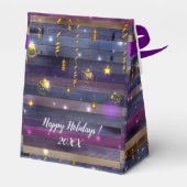 Modern Elegant Merry Feestdagen Bedankdoosjes (Achterkant)