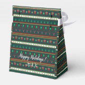 Modern Elegant Merry Feestdagen Bedankdoosjes (Achterkant)