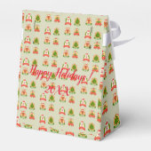 Modern Elegant Merry Feestdagen Bedankdoosjes (Achterkant)