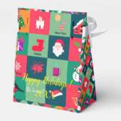 Modern Elegant Merry Feestdagen Bedankdoosjes (Achterkant)