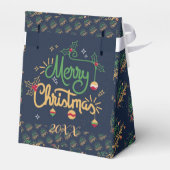 Modern Elegant Merry Feestdagen Bedankdoosjes (Achterkant)