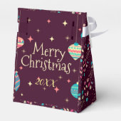 Modern Elegant Merry Feestdagen Bedankdoosjes (Achterkant)