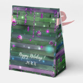 Modern Elegant Merry Feestdagen Bedankdoosjes (Achterkant)