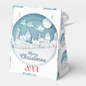 Modern Elegant Merry Feestdagen Bedankdoosjes (Achterkant)