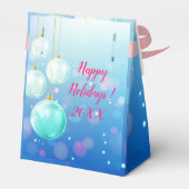 Modern Elegant Merry Feestdagen Bedankdoosjes (Achterkant)