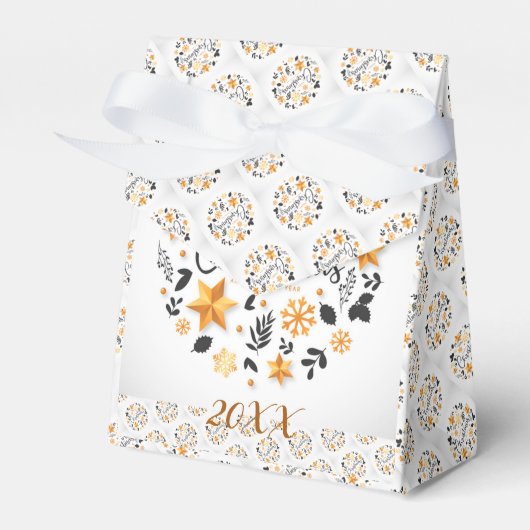 Modern Elegant Merry Feestdagen Bedankdoosjes (Voorkant Zijde)