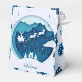 Modern Elegant Merry Feestdagen Bedankdoosjes (Achterkant)