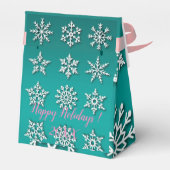 Modern Elegant Merry Feestdagen Bedankdoosjes (Achterkant)