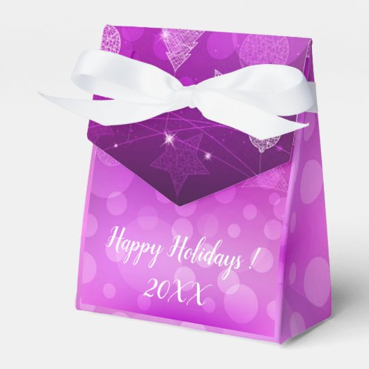 Modern Elegant Merry Feestdagen Bedankdoosjes (Voorkant Zijde)