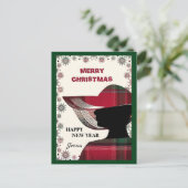 Modern Elegant Merry Kerstmis Briefkaart (Staand voorkant)