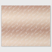 Modern Elegant Merry-Roos voor kerstmis Gold Cadeaupapier (Vlak)